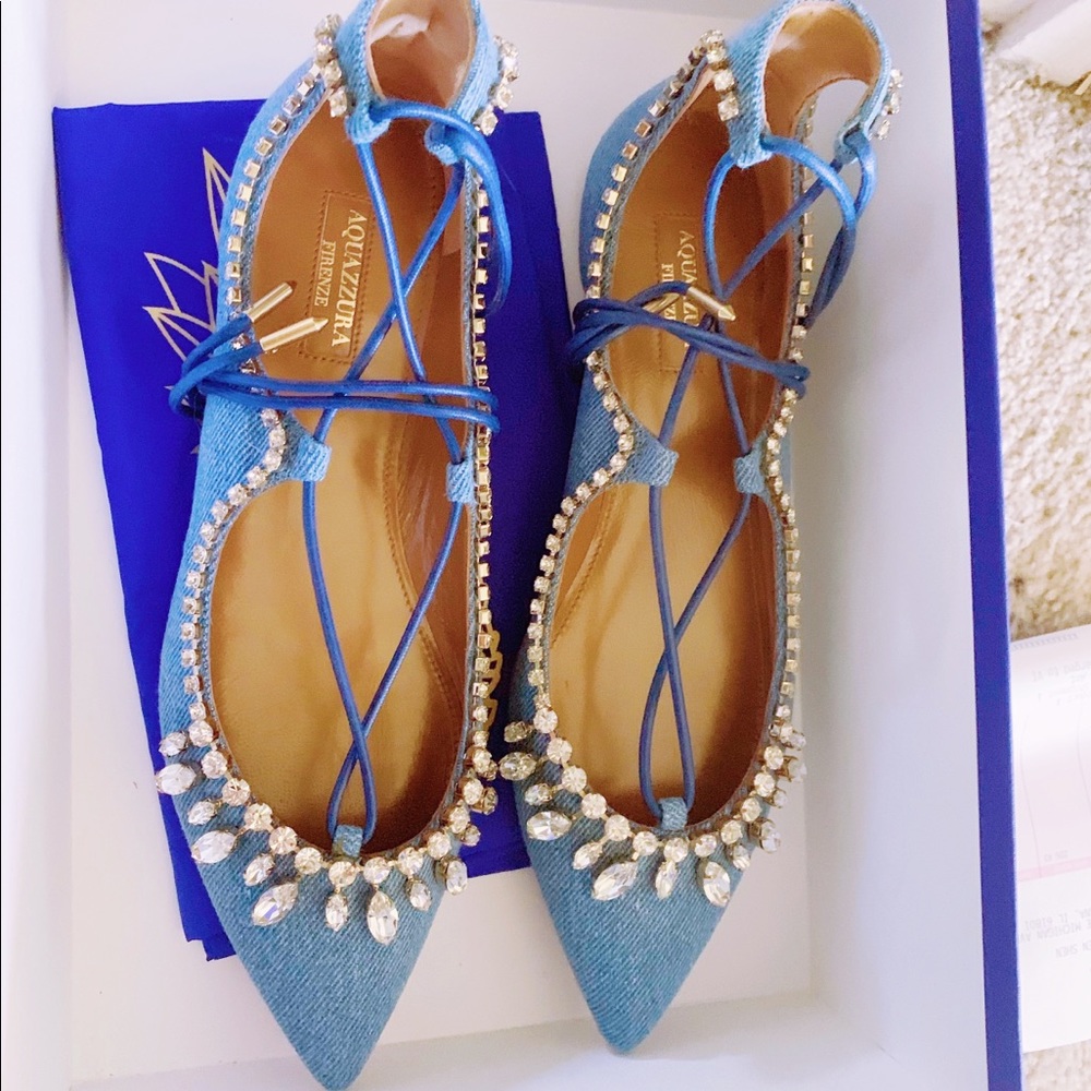 Aquazzure flat brand new with box 6.5 sizs